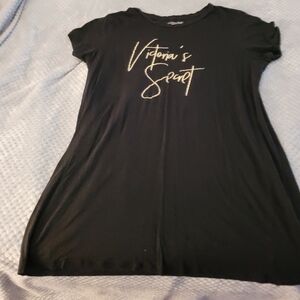 GUC Victoria Secret Black & Gold Sleep Shirt